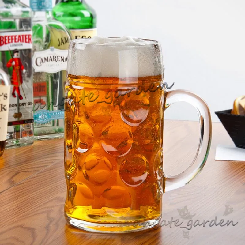 1L Große Kapazität Griffglas Deutsche Bar Bier Becher Barbecue Cups Hohe Qualität Transparente Oktoberfest Dedizierte Tassen