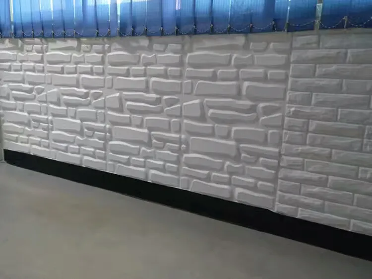 Material verde para garagem painel de parede 3d pvc boa dureza painéis interiores placa da parede da cozinha
