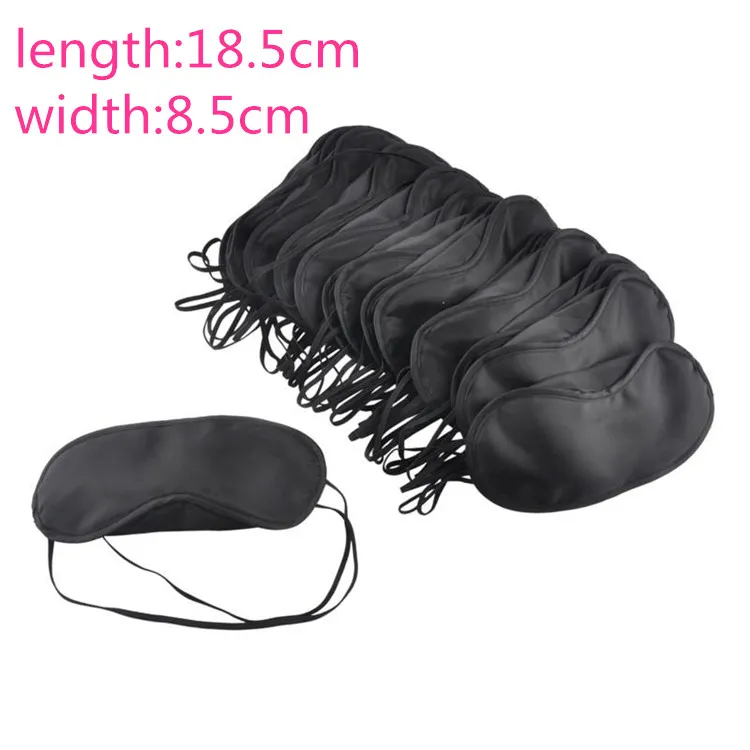 DHL free Black Eye Mask Shade Nap Cover Blindfold Mask for Sleeping Travel Soft Polyester Masks