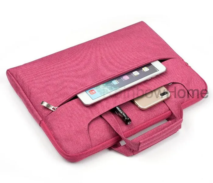 Laptop PC Handbag Shoulder Bag Briefcase for DELL HP LENOVO Macbook ASUS 13 15 Inch Protective Zipper Bags with Strap