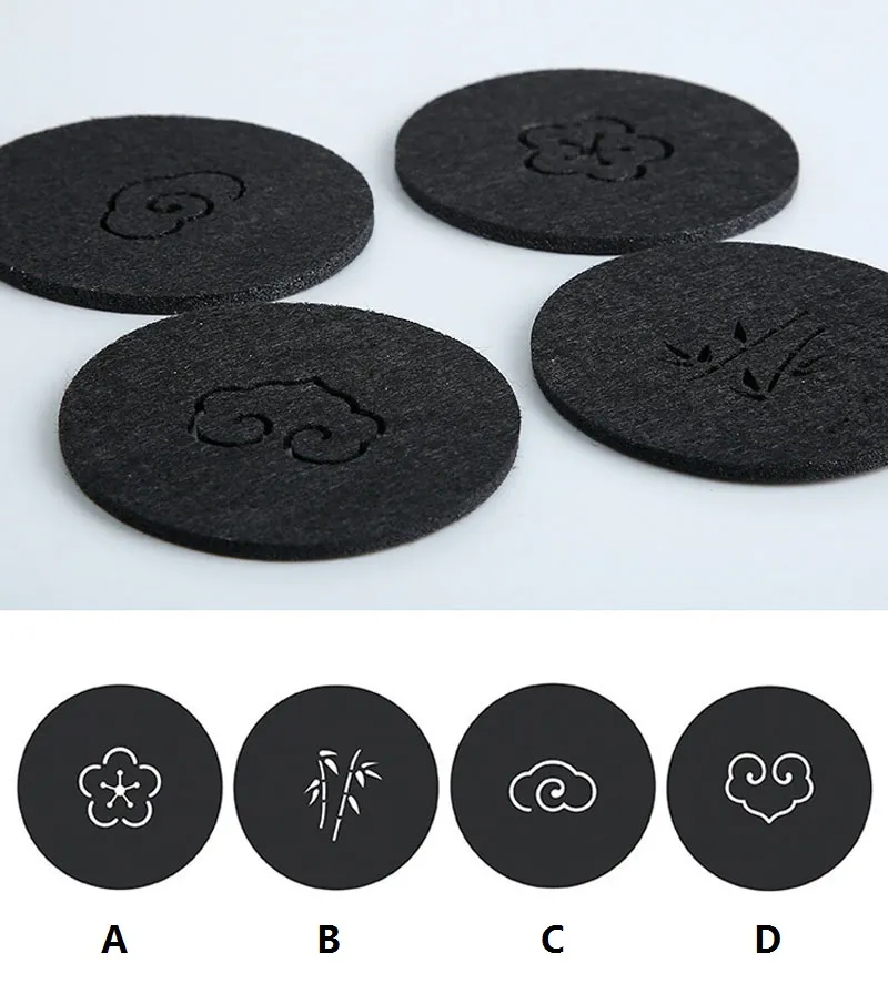 7/8/9/12/14cm Felt Coaster Cup Mats Cartoon Pad Fabric Cup Mug Mat Coffee Tea Holder Home Decoration ZA6144