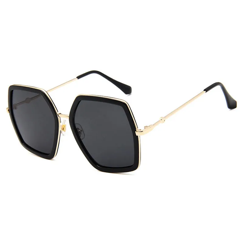 Nouveau carré luxe lunettes de soleil marque concepteur dames surdimensionné cristal lunettes de soleil femmes grand cadre miroir lunettes de soleil pour femme UV400