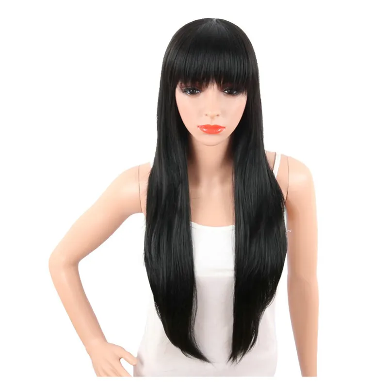 Long wigs with bangs for sale sale