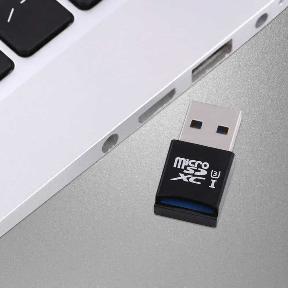 För Windows Mac Super Speed ​​Mini 5Gbps USB 3.0 Micro SD/SDXC TF -kortläsareadapter