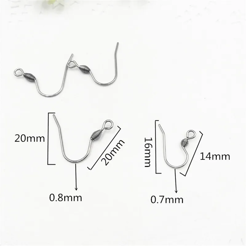 Surgical Stainless steel covered Silver plated Earring Hooks Nickel Free earrings clasps for DIY Findings Wholesale