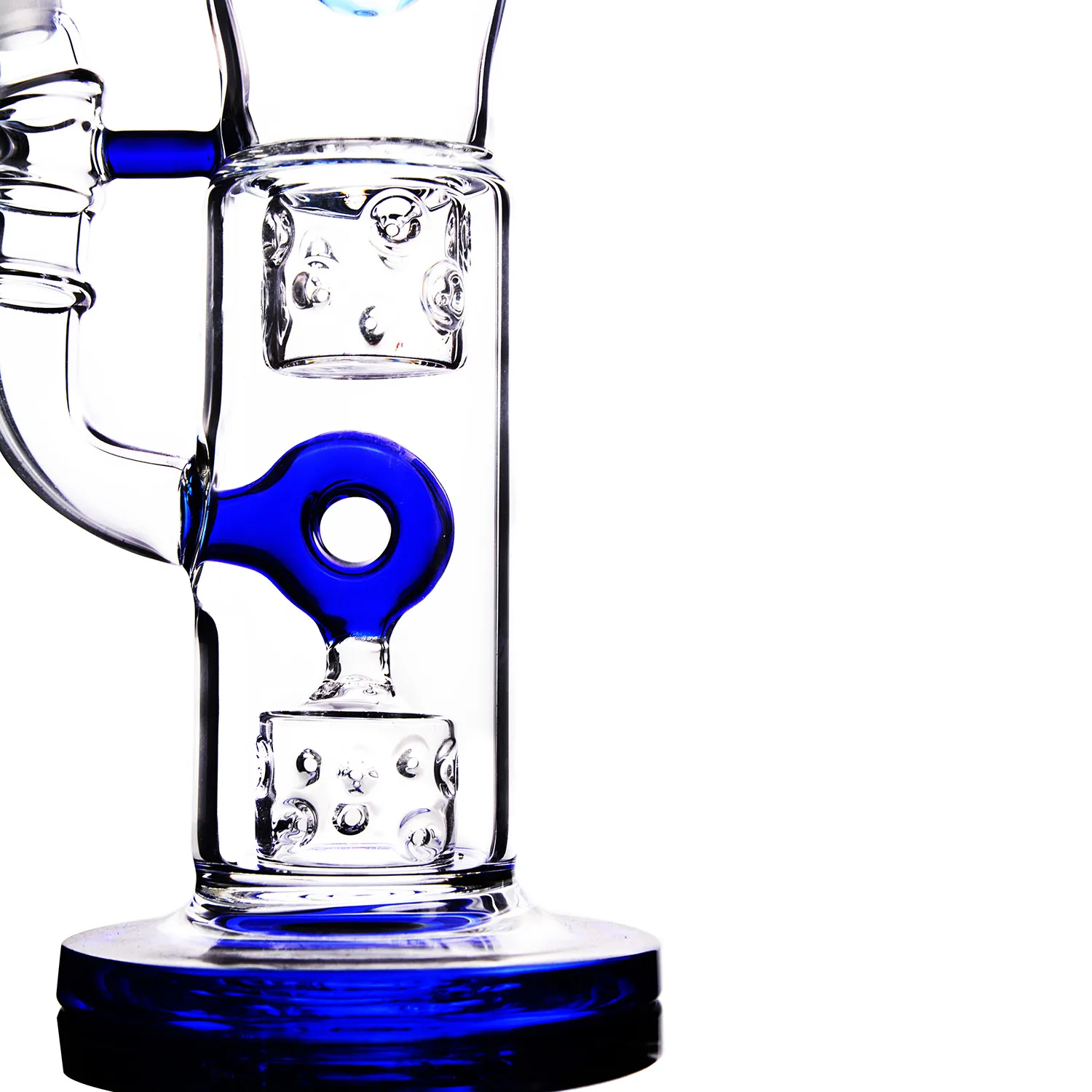 Diamant d'épaisseur coloré avec trou en ligne narguilé anneau Bongs tuyau d'eau plié 14mm joint vapeur narguilé