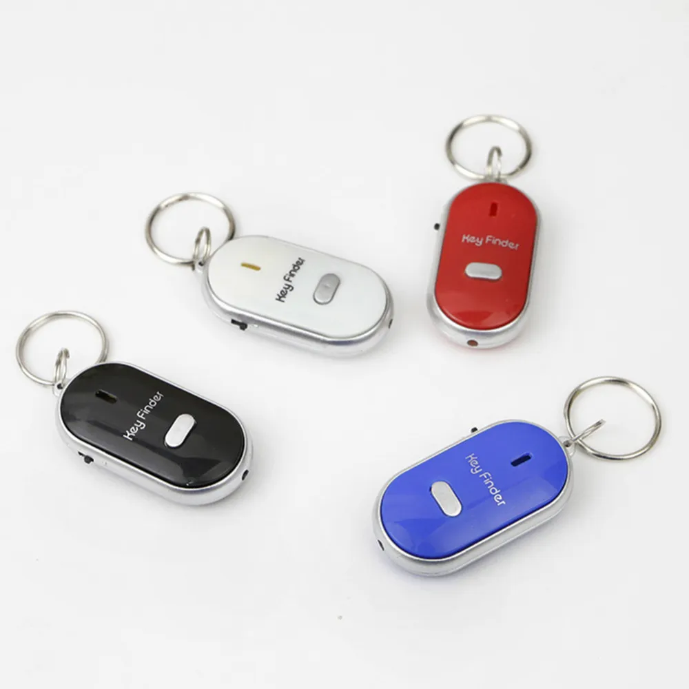 2018 Ny LED Whistle Key Finder Blinkar Beeping Remote Lost Keyfinder Locator Nyckelring för gratis frakt