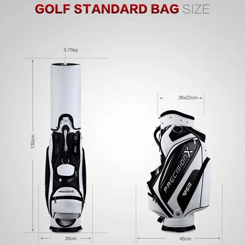 Standardowe torby wózki golfowe PU Golf Carry Bag Kluby golfowe Torba --- może przechowywać więcej niż 13 sztuk na dużej pojemności