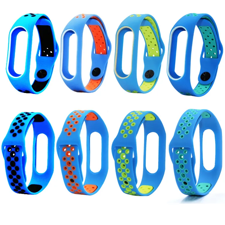 Voor Xiaomi MI 2 Dual Color Silicone Smart Armband Polsband Band Vervanging Strap Miband 2 Accessoires Strap Watch Band