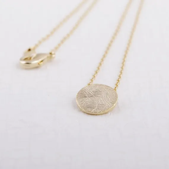 Fashion Brushed Round Circle Necklace Pendant Goldcolor silver plated Necklace for women gift Whole4710476