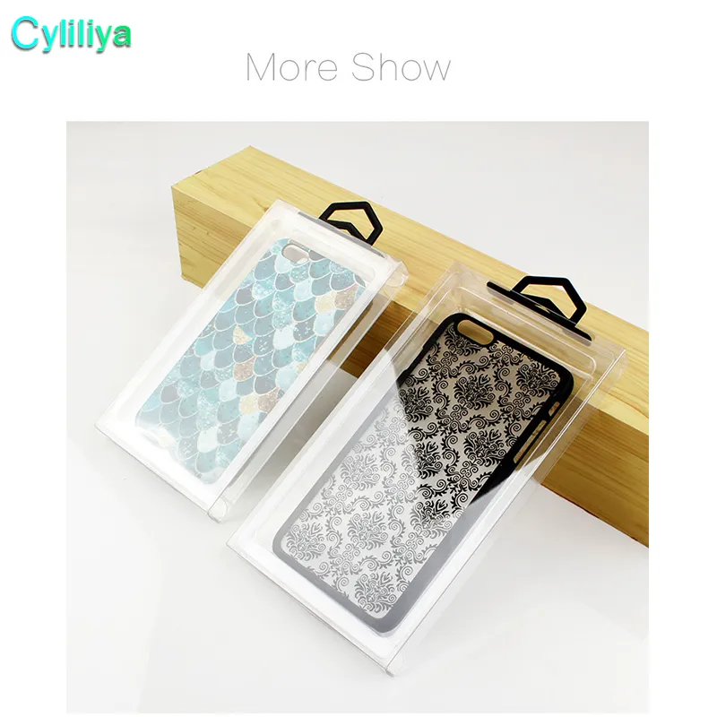 Fashion Blister PVC Plastic Clear Retail Packaging Custom Logo Packing Box For iPhone 6 4.7 5.5 Mobile Phone Case