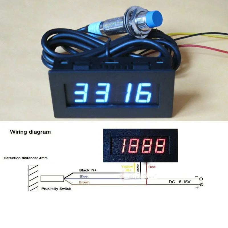 Panneau de compteur de vitesse électronique LED numérique, Rpm