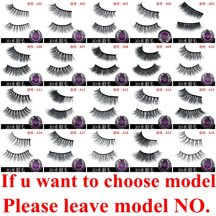 3d Mink lashes Thick mink eyelashes false eyelashes natural for Beauty Eye Makeup Extension fake Eyelashes false lashes 20 Models