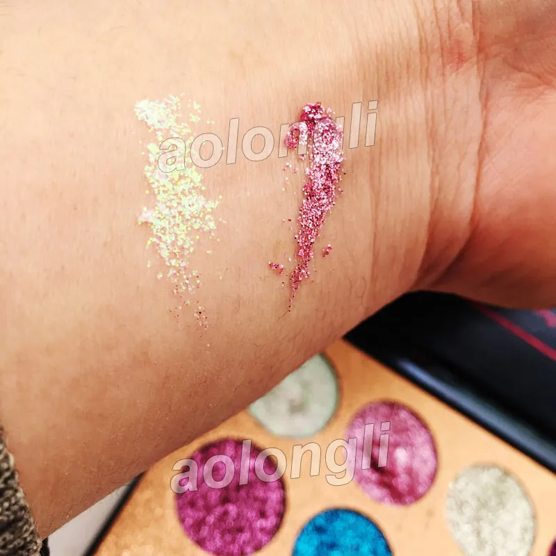 Maquiagem beleza glitted glitter sombras paleta 15 cores ultra shimmer olho sombra paleta marca cara halloween feriado cosméticos DHL grátis