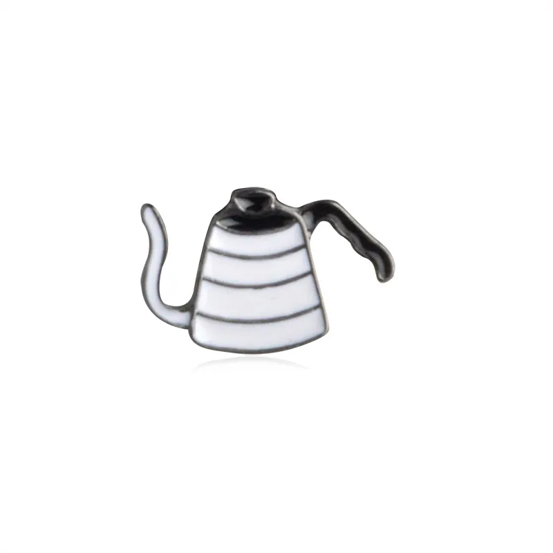 Lait et cafetière émail broches broches petite taille en alliage dur Vintage épinglettes sac à dos chapeau accessoires femmes hommes Badge en gros3622384