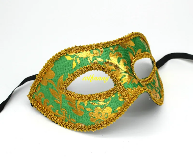 100 adet / grup Hızlı kargo El Yapımı Yarım-yüz plastik kumaş ile kapsayan Kadınlar masquerade maskeleri Kadın Erkek Kostüm Maske