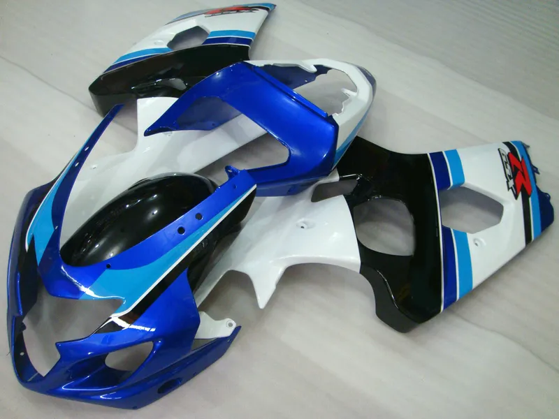7 Kit de autorización de regalos para Suzuki GSXR600 GSXR750 04 05 K4 Aftermarket GSX-R600/750 2004 2005 Blue Black White Adotings Conjunto de CD56