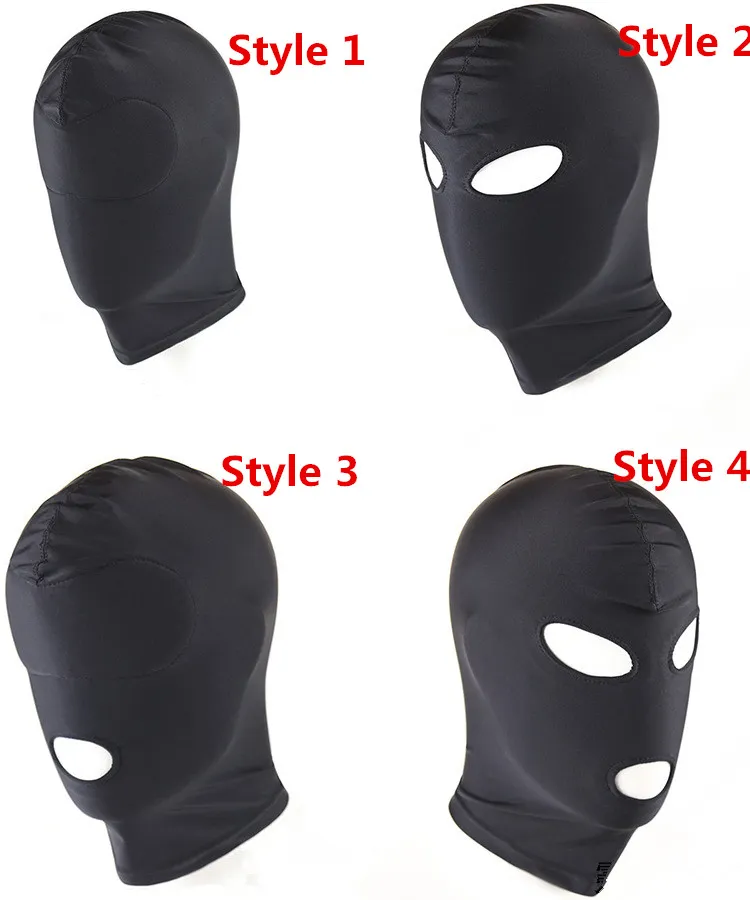 4 stilar Välj Fetish Unisex BDSM Hood Mask Blindfoldad, Vuxna Spel, Sex Restraints Bondage Halloween Gimp Sexleksaker för par