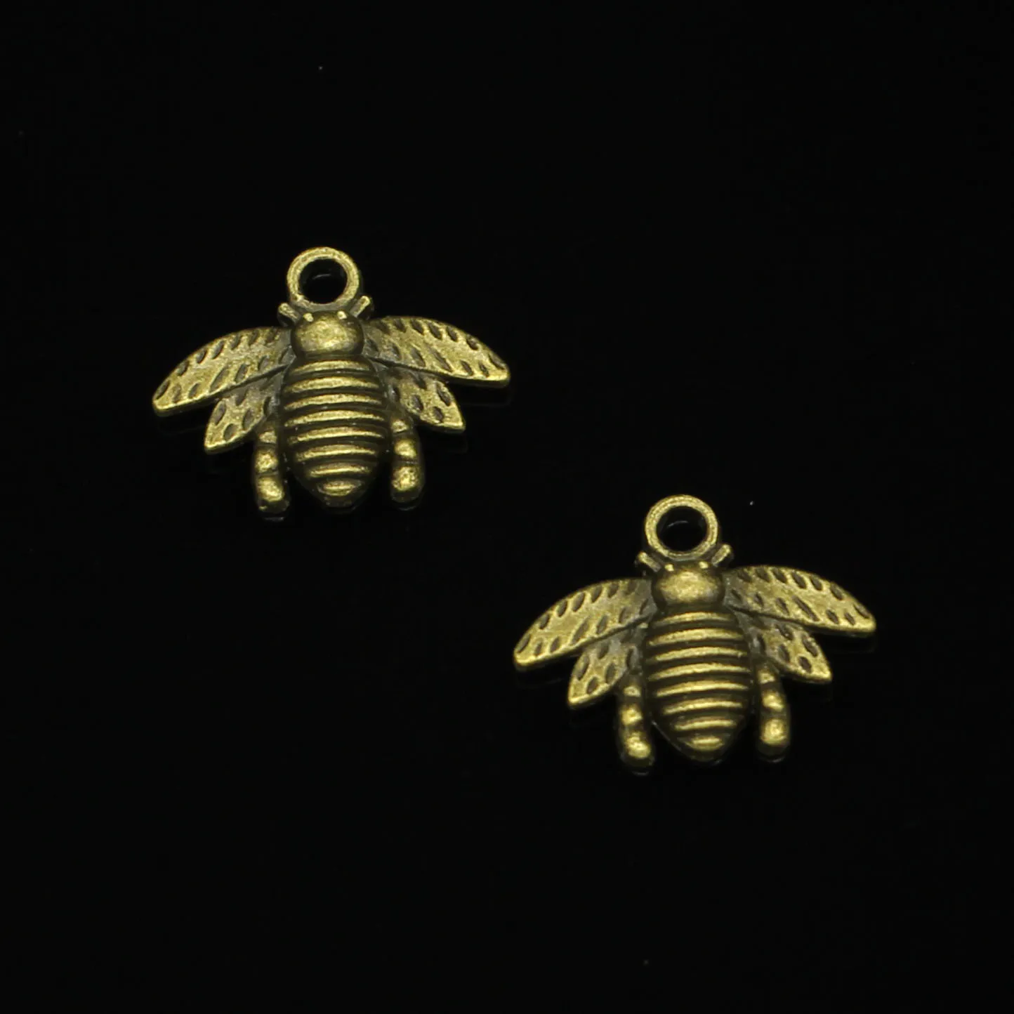 109 Uds. Encantos de aleación de Zinc Chapado en bronce antiguo abejorro miel abeja encantos para fabricación de joyería DIY colgantes hechos a mano 21*16mm