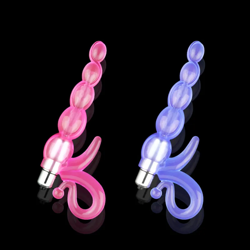 5 perline vibratore vita notturna Butt Plug unisex Jelly bullismo cortile Plug anale Palline baculum Giocattolo adulto del sesso Natale Amante Regalo4484630