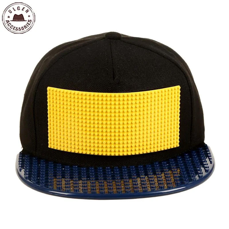 الشخصية تخصيص Legos Cap كتل عالية الجودة DIY LEGOS Baseball Hat Hat Trucker Snapback Hat للرجال والنساء قابلة للفصل 159S