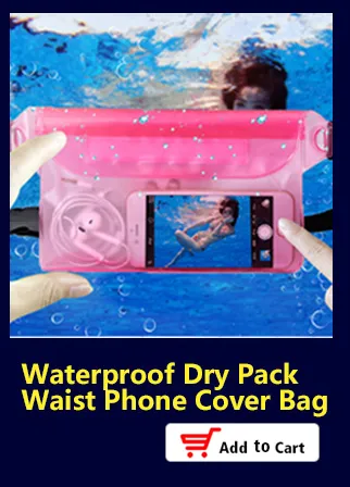 Waterproof Dry Pack Outdoor Swimming Drifting Waterproof Pouch Dry Bag PVC Waist Phone Cover Storage Protective
