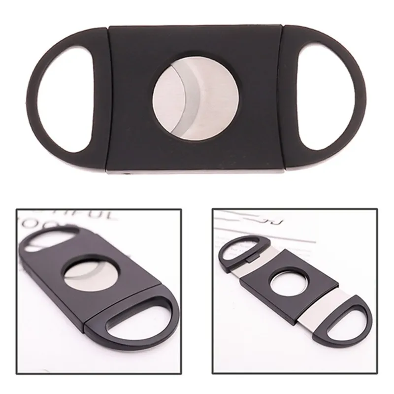 Dubbelklingor Rostfritt Stål Cigar Cutter Cigar Saxar Pocket Gadget Kniv Rökning Guillotine Tool Tillbehör 3 Typer.