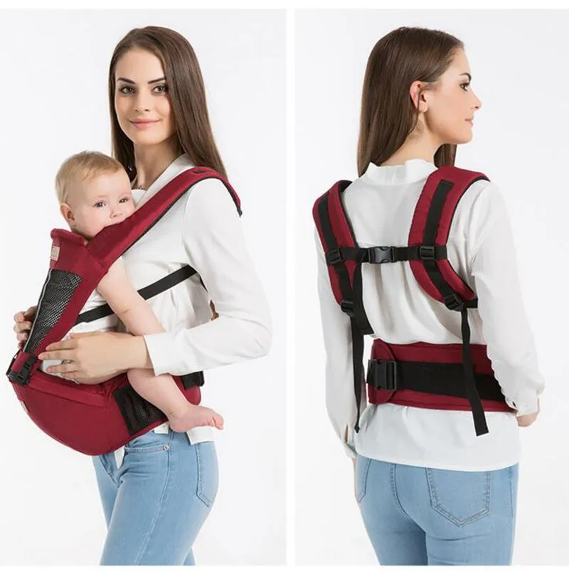 Respirável Bebê Cintura Tamborete Crianças Confortáveis ​​Ombros Transportadora com assento do quadril Criança Sling Mochilas 4 Cores DHT358