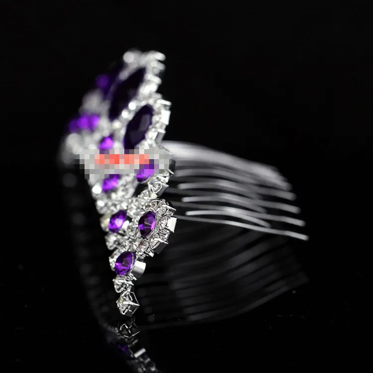 I lager billiga vackra eleganta mitation pärlor strass inlag krona tiara bröllop brudens hårkamkronor för prom party 225b