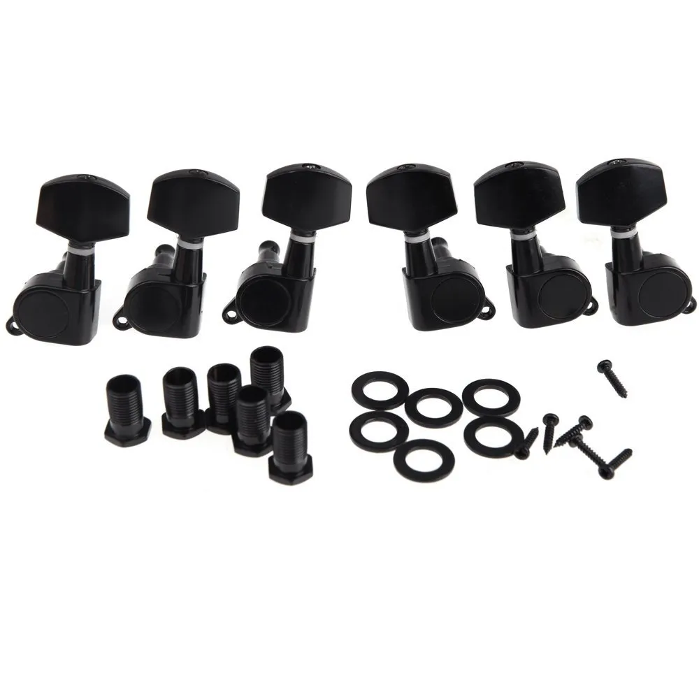 6 Pieces Black Sealed electric Tuning Pegs Tuner Machine Head 3R 3L / acoustic guitar