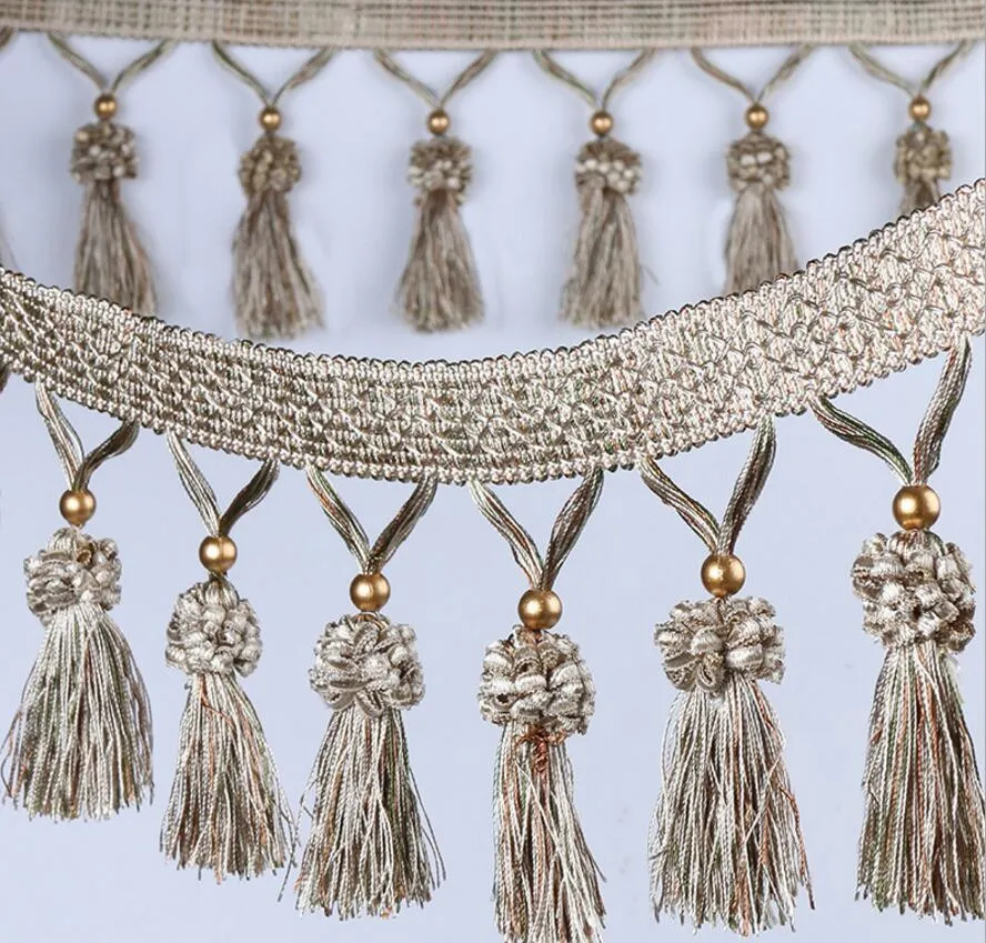 12 meter hydrange tofsels pärla hängande hängande spetsband för fönster gardiner bröllopsfest dekorera kläder sying diy7329315