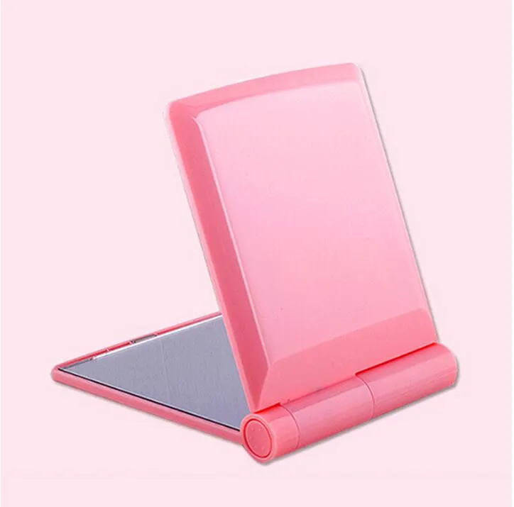 Dame maquillage cosmétique loupe pliant poche maquillage Led miroir Portable rechargeable vanité carré coquille miroir cosmétique