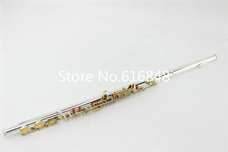MARGEWATE Silver Plated Flute FL-362 Piccolo Gomito testa 16 fori chiave aperto d'argento di corpo Chiavi d'Oro C Tune Flauto Strumento Flauta