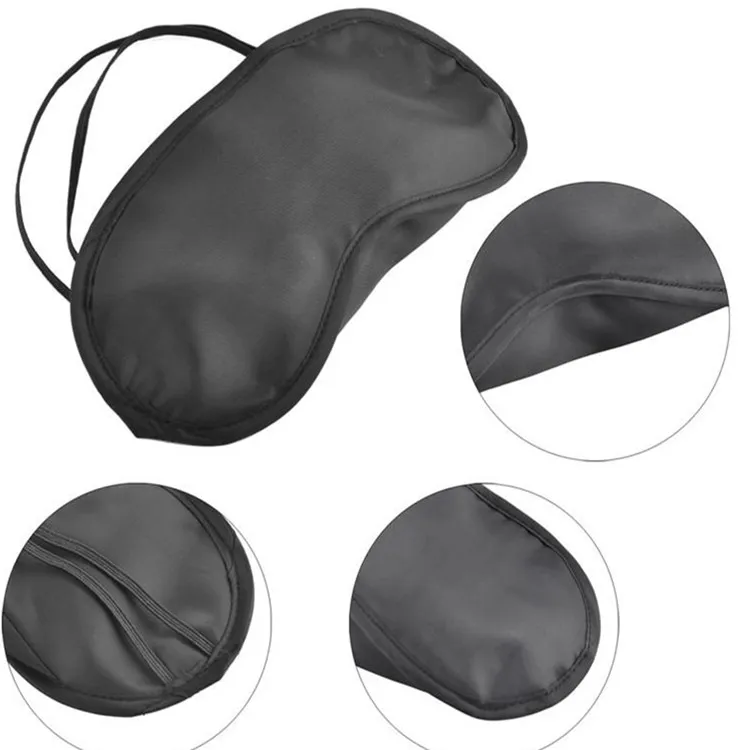 DHL Free Black Eye Mask Shade Nap Cover Blinddoek Masker Voor Slaap Reizen Zachte Polyester Maskers