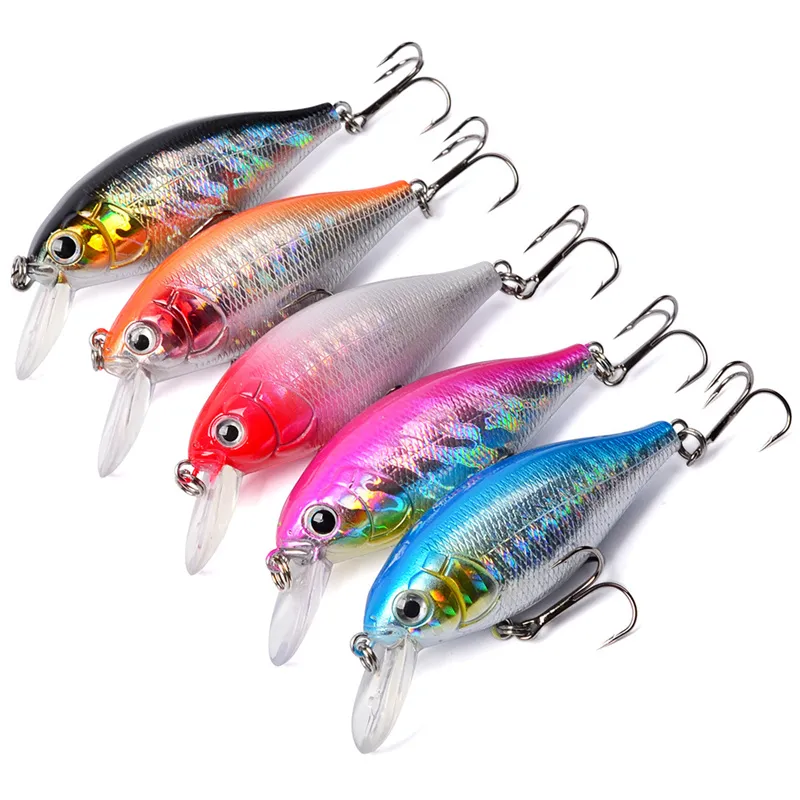Chubby Artificiale Crank Fishing Lure 13g 7cm Shallow Swimming Rainbow Painted Laser Rattlin Bait small bass Crankbaits188x