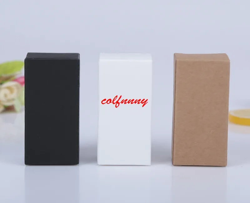 9 size Black white Kraft Paper cardboard box Lipstick Cosmetic Perfume Bottle Kraft Paper Box Essential Oil Packaging box F060503