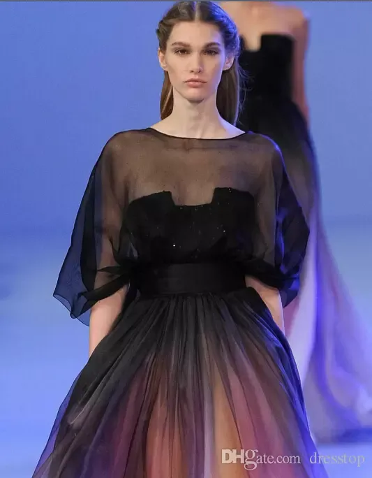 elie saab ombre purple dress ELIE SAAB 2014 Haute Couture Purple Silk Gown (S)