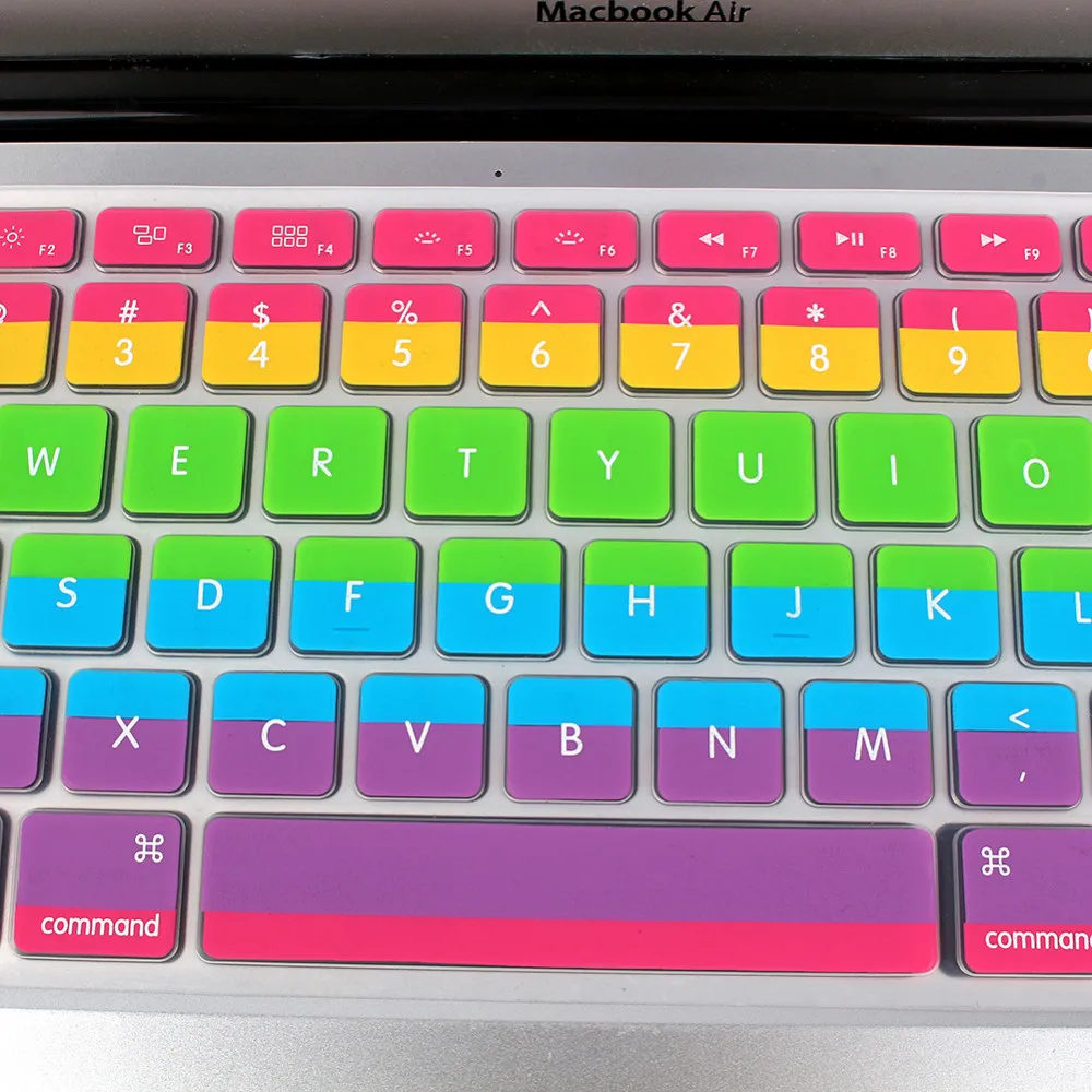 Cover tastiera in silicone sfumato Rainbow Patten Keyboard Skin Protector Covers MacBook Pro Air 13 15 17