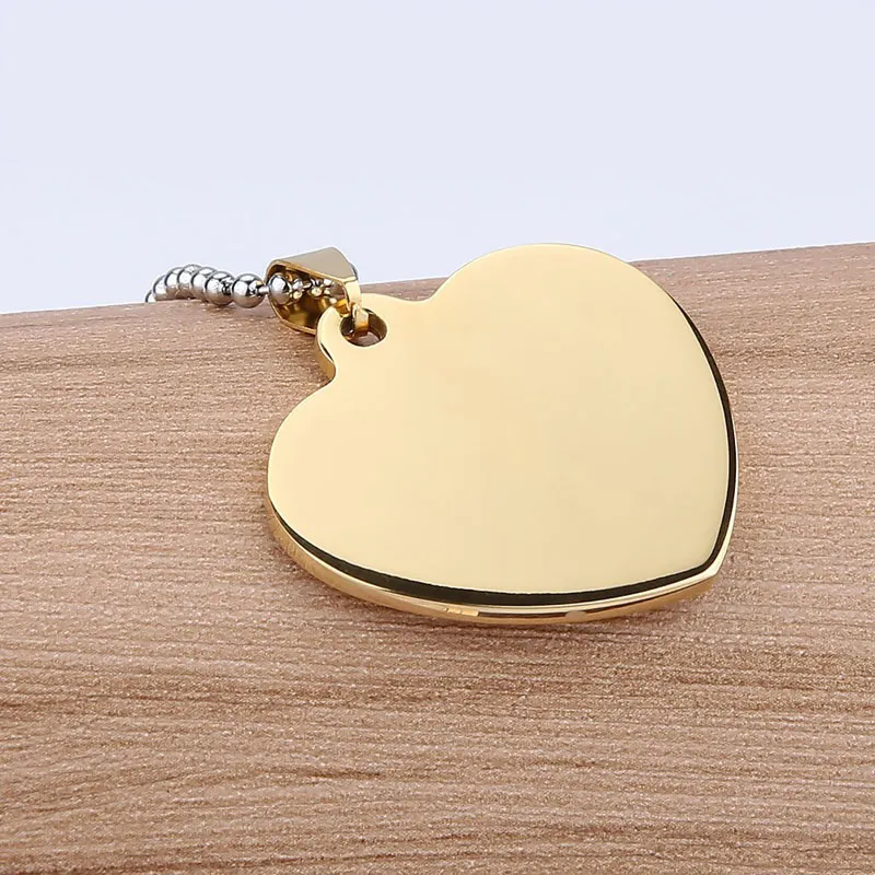 Heart Shaped Pet Tag Pendant Charm Dog Name Address Tags Engraved Pet Jewelry Accessories ZA6046