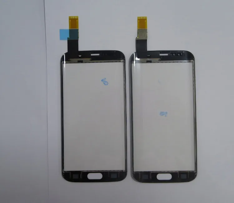 Smart telefon pekskärm för Samsung S6 kant pekskärm glas digitizer främre yttre pekpanel med klistermärke