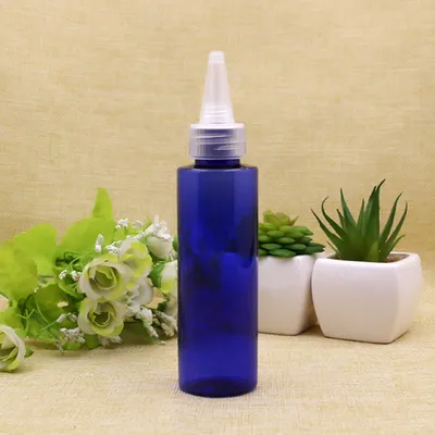 100ml 100pcs green brown empty round pointed mouth E liquid plastic container 100cc empty blue cosmetic bottles with pointed mouth286Z