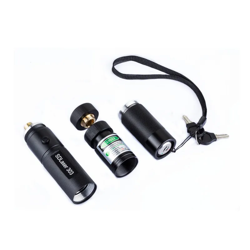 Gratis frakt Laser 303 Long Distance Green SD 303 Laser Pointer Kraftfull jaktlaserpenna Bore Sighter +18650 Batteri+laddare