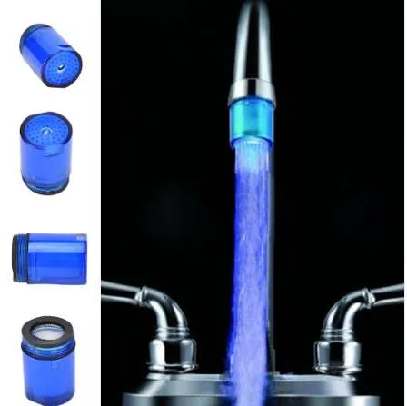 7 Kleur Wijzig Interne Draad Adapter Water Powered LED Lichte Douche Spuitkop Koken Kapkraan Belangers Basin Tap Tuiten