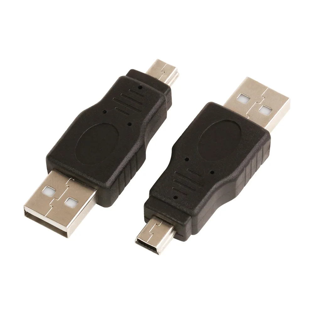 100 قطعة / الوحدة جودة عالية أسود usb a إلى b 5pin كابل محول usb ل mp3 mp4 الهاتف البسيطة 5 دبوس محول