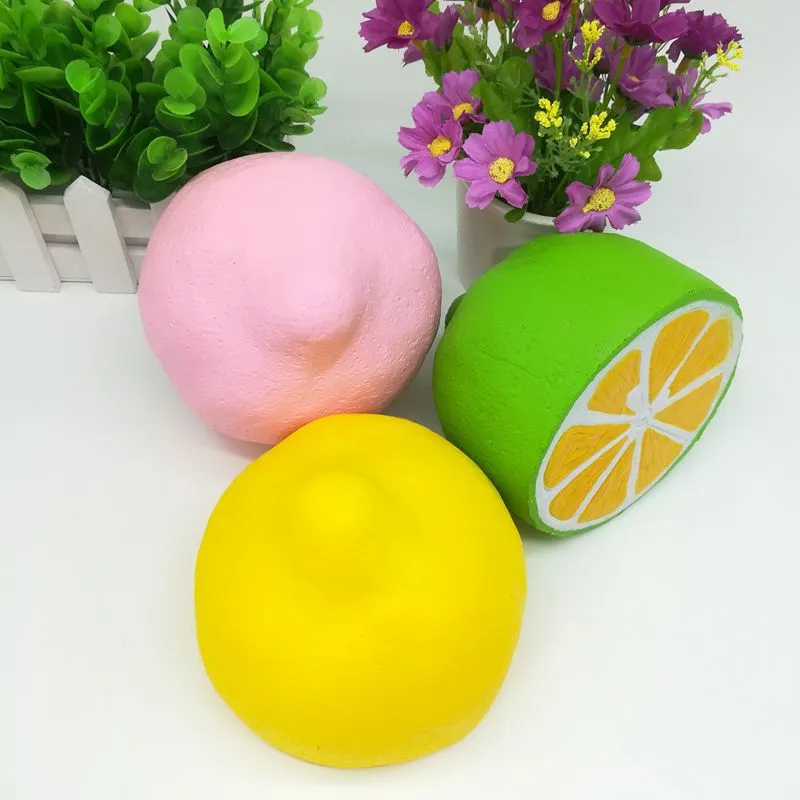 Atacado Squishy Lemon Lento Rising Soft Collection Decor Acessórios Cabeça