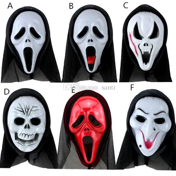 Novo Assustador Fantasma Rosto Máscara de Grito Assustador para o Dia Das Bruxas Masquerade Partido Fancy Dress Costume