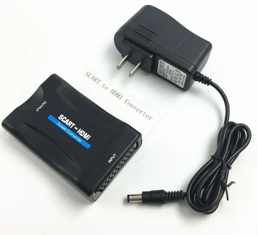 Convertitore da Scart a HDMI Ingresso Audio Video analogico Scart a uscita HDMI 1080p analogico a scatola scaler adattatore digitale Per HDTV DVD STB