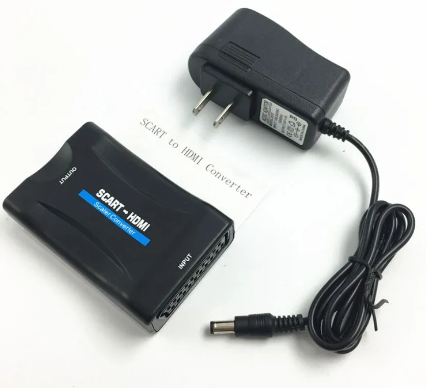 Scart Zu HDMI Konverter, Audio Video, Analoger Scart Eingang Zu