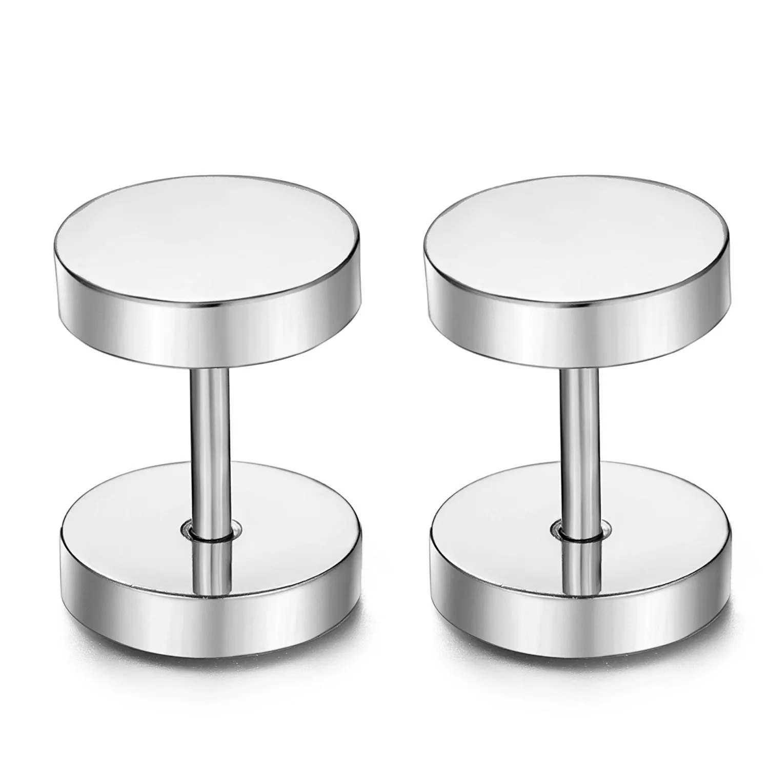 8 Mm Rhodium-Plated Sterling Silver Stud Earring | In Stock! | Lucleon - Foto 2