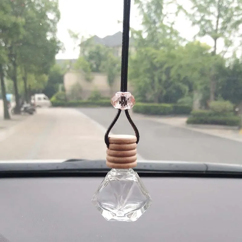 Essence Oil Bottle Diamond Hanging Car Perfume Bottles Steam Car Accessories Bottle Empty Bottle fast shipping F20172830